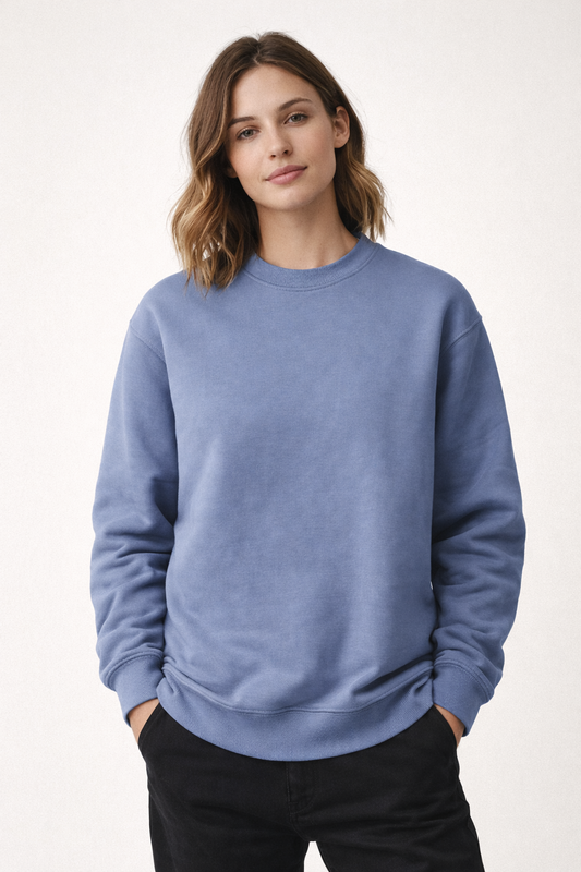Essential Blue Crewneck Sweatshirt