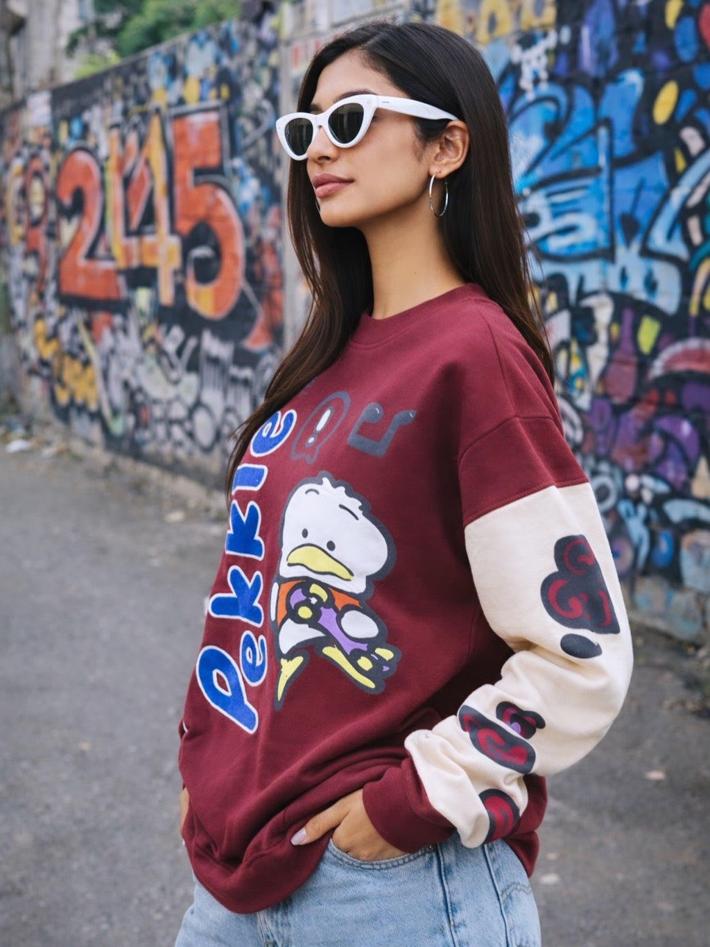 Pekkle Playtime- Dark Red Hoodie