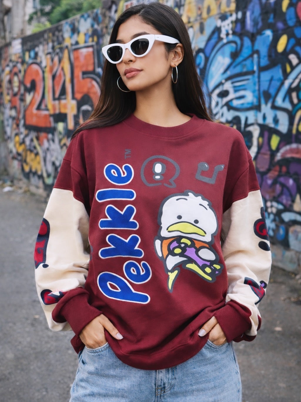 Pekkle Playtime- Dark Red Hoodie